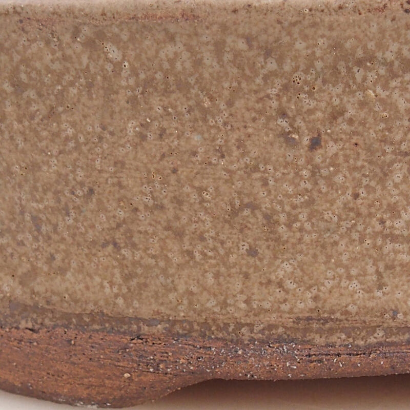 Keramik-Bonsaischale 17 x 13,5 x 5 cm, Farbe braun