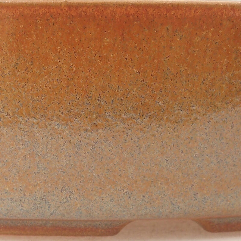 Keramik-Bonsaischale 18,5 x 13,5 x 4,5 cm, Farbe braun