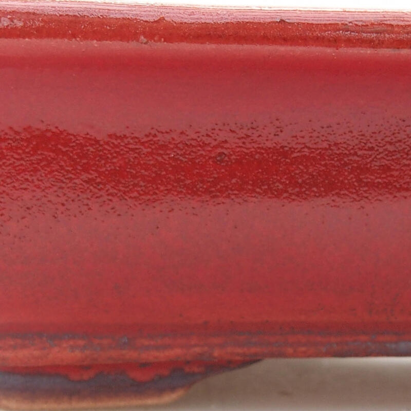 Keramik-Bonsaischale 18 x 14 x 5 cm, Farbe Rot