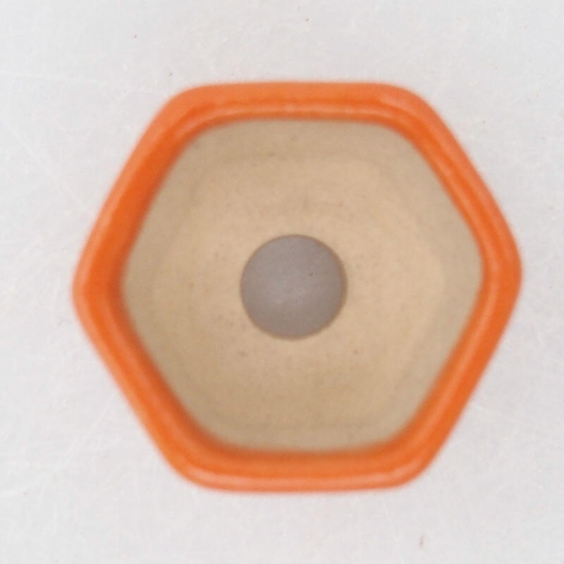 Keramik-Bonsaischale 2,5 x 2 x 1,5 cm, Farbe Orange