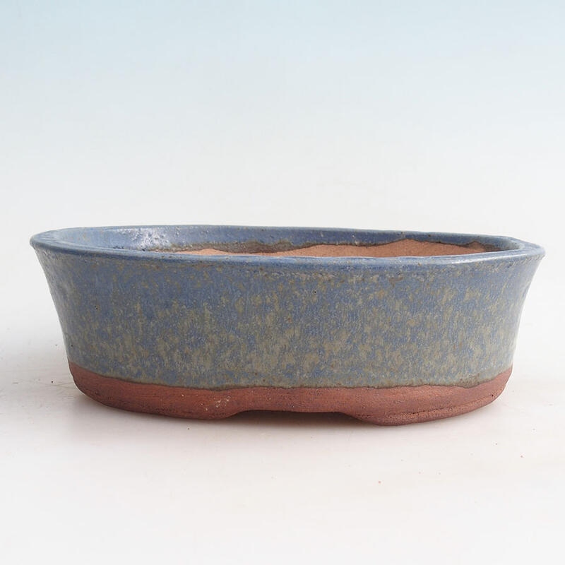 Keramik-Bonsaischale 20 x 16 x 6 cm, Farbe Blau