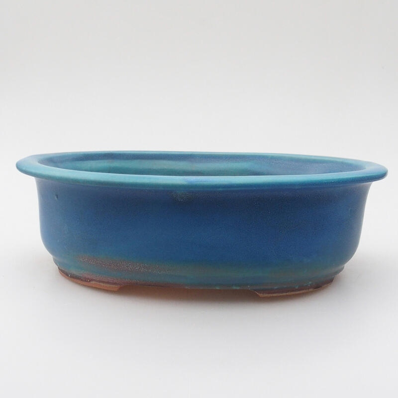 Keramik-Bonsaischale 22 x 18 x 7 cm, Farbe Blau