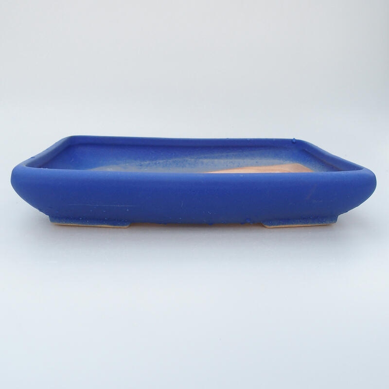 Keramik-Bonsaischale 23,5 x 17 x 4 cm, Farbe Blau