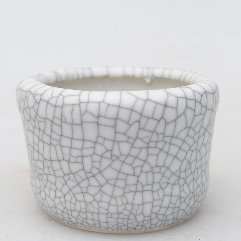 Keramik-Bonsaischale 3,5 x 3,5 x 2,5 cm, Raku-Farbe