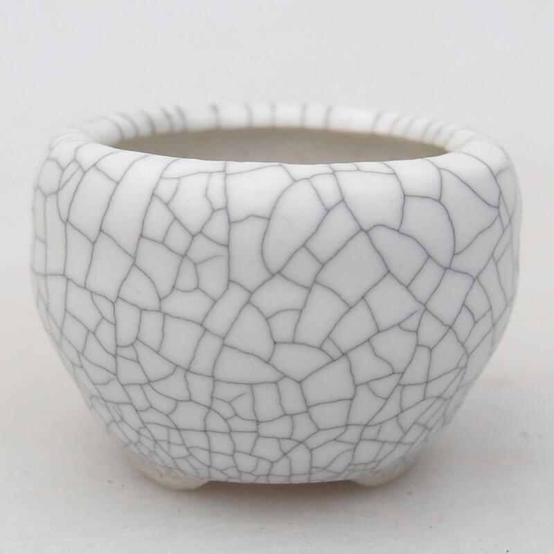 Keramik-Bonsaischale 3,5 x 3,5 x 2,5 cm, Raku-Farbe