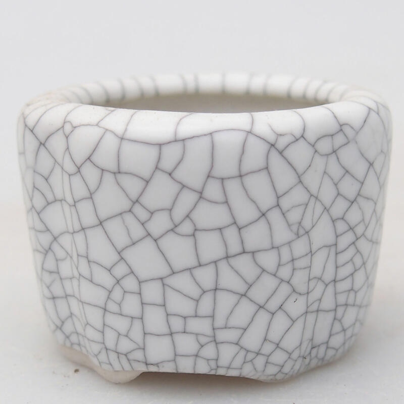 Keramik-Bonsaischale 3,5 x 3,5 x 2,5 cm, Raku-Farbe