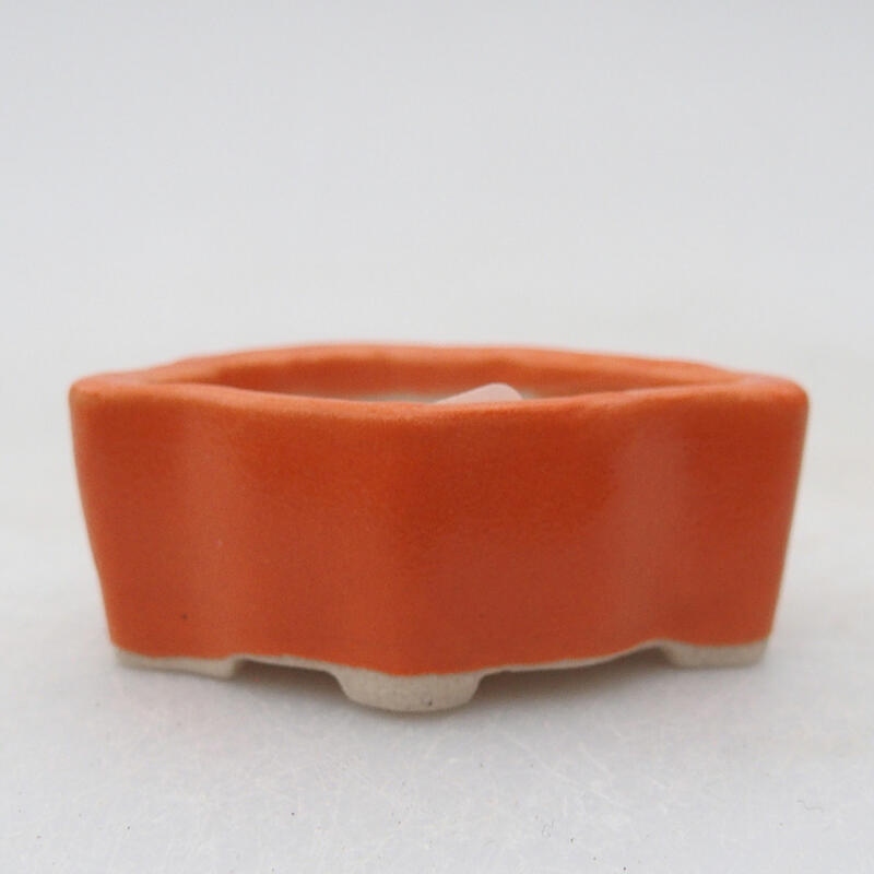 Bonsaischale aus Keramik, 5 x 3 x 2 cm, orange Farbe