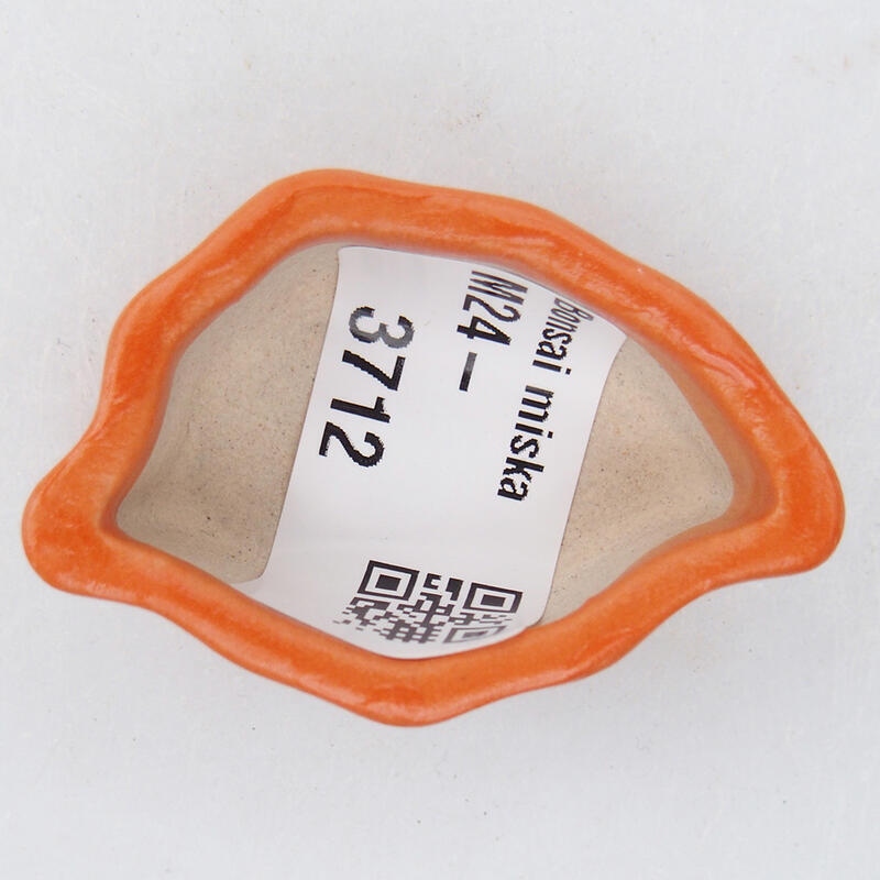 Bonsaischale aus Keramik, 5 x 3 x 2 cm, orange Farbe