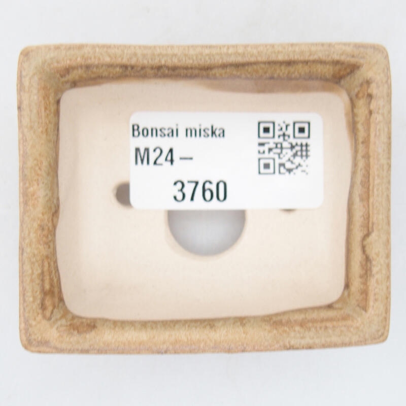 Bonsaischale aus Keramik 6,5 x 5 x 2,5 cm, beige