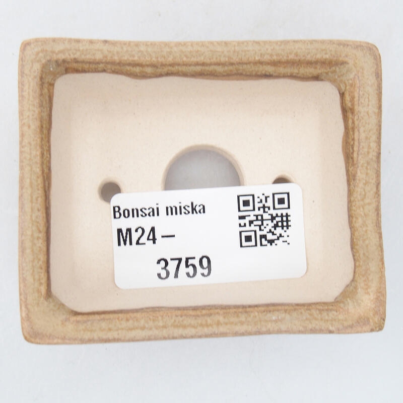 Bonsaischale aus Keramik 6,5 x 5 x 2,5 cm, beige