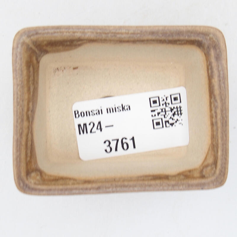 Bonsaischale aus Keramik 6 x 4,5 x 2,5 cm, Farbe Beige