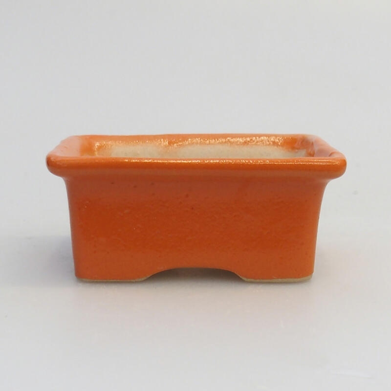 Keramik-Bonsaischale 6 x 4,5 x 2,5 cm, Farbe Orange