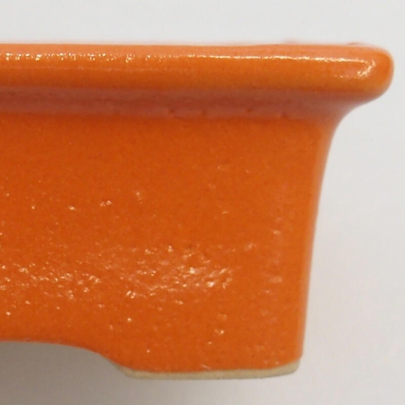 Keramik-Bonsaischale 6 x 4,5 x 2,5 cm, Farbe Orange