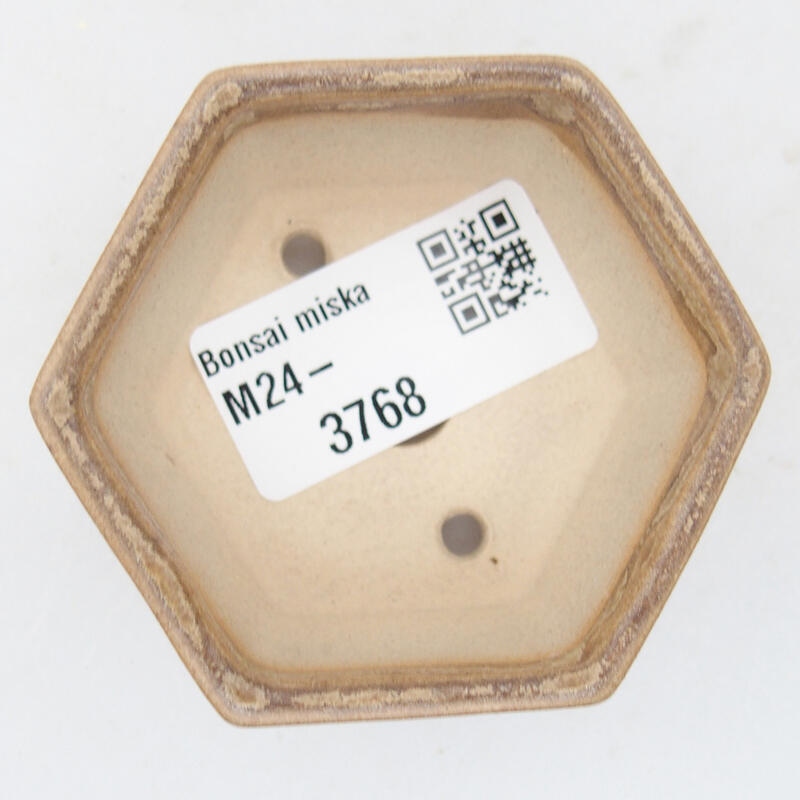 Bonsaischale aus Keramik 6 x 5,5 x 2,5 cm, beige