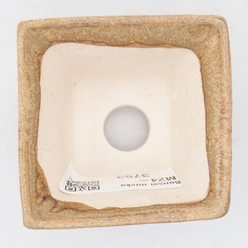 Bonsaischale aus Keramik 6 x 6 x 4 cm, beige