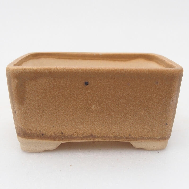 Bonsaischale aus Keramik 7 x 5,5 x 3,5 cm, beige