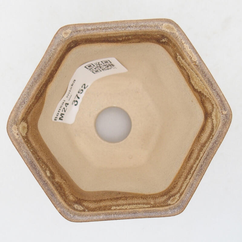 Bonsaischale aus Keramik 7 x 6,5 x 5 cm, beige