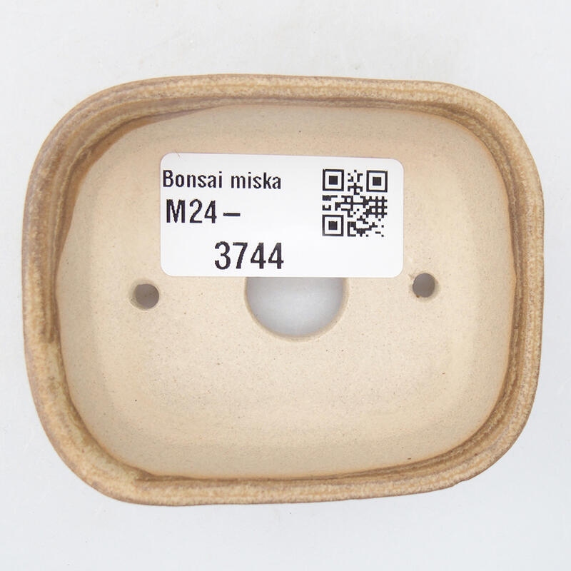 Bonsaischale aus Keramik 7 x 6 x 2,5 cm, beige