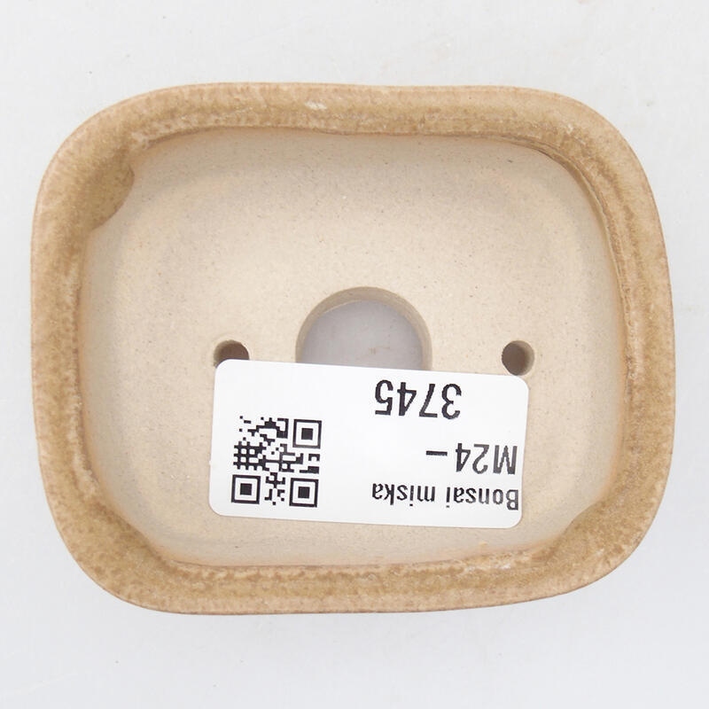 Bonsaischale aus Keramik 7 x 6 x 2,5 cm, beige