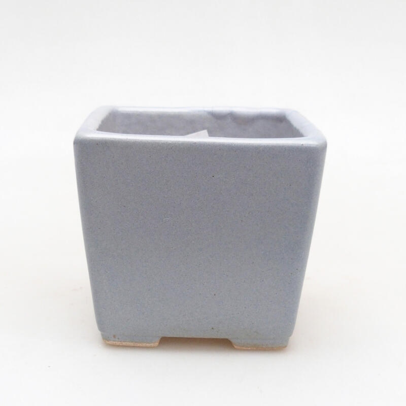 Bonsaischale aus Keramik 7 x 7 x 7 cm, Farbe grau