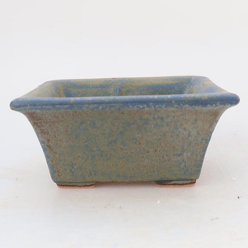 Keramik-Bonsaischale 8,5 x 6 x 4 cm, Farbe Blau