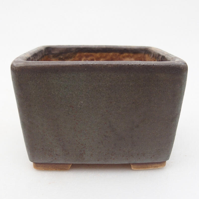 Keramik Bonsai Schale 8,5 x 8,5 x 5,5 cm, Farbe blau