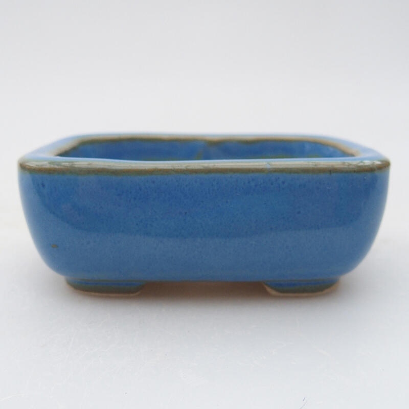 Bonsaischale aus Keramik 8 x 6,5 x 3 cm, Farbe blau