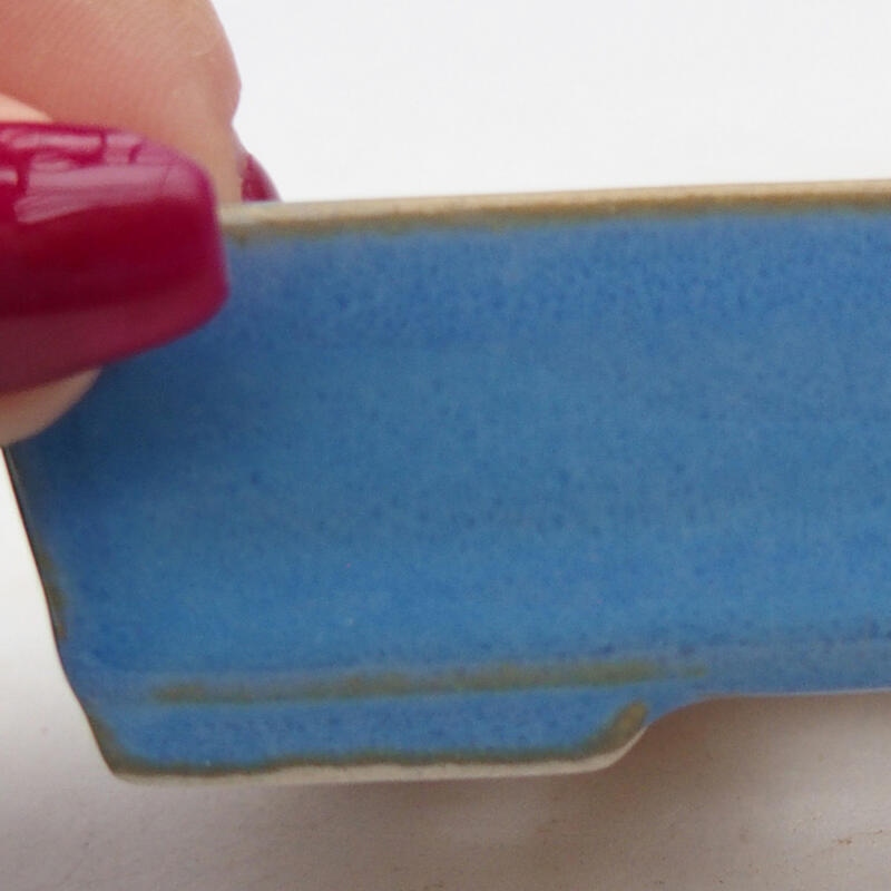 Bonsaischale aus Keramik 8 x 6 x 2,5 cm, Farbe blau