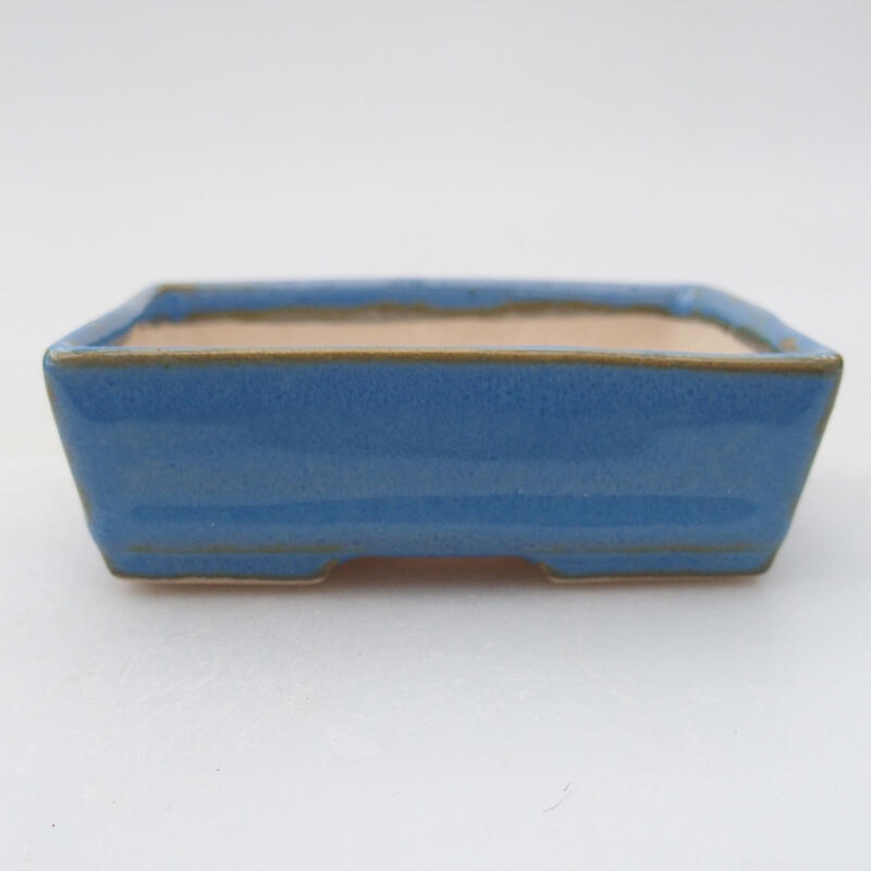 Bonsaischale aus Keramik 8 x 6 x 2,5 cm, Farbe blau