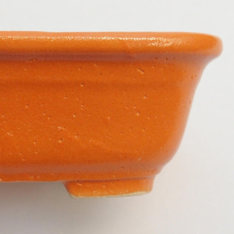 Keramik-Bonsaischale 8 x 6 x 3 cm, Farbe Orange