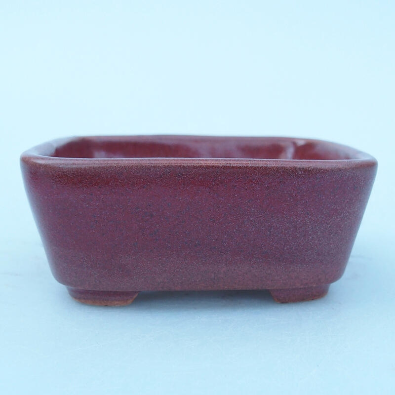 Keramik-Bonsaischale 8 x 7 x 3 cm, Farbe rosa