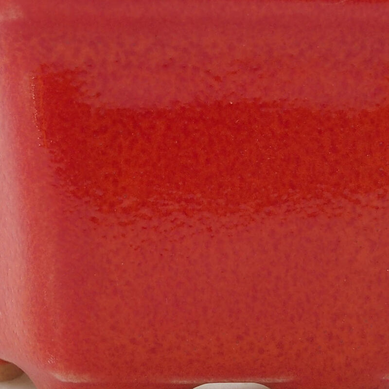 Keramik-Bonsaischale 8 x 7 x 4 cm, Farbe Rot