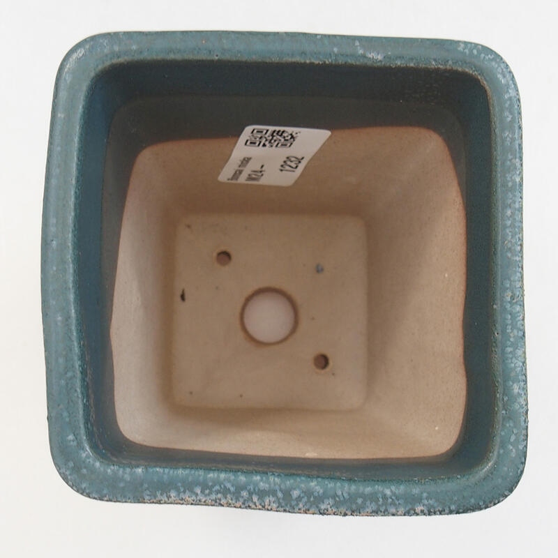 Keramik-Bonsaischale 9 x 9 x 9 cm, Farbe Blau