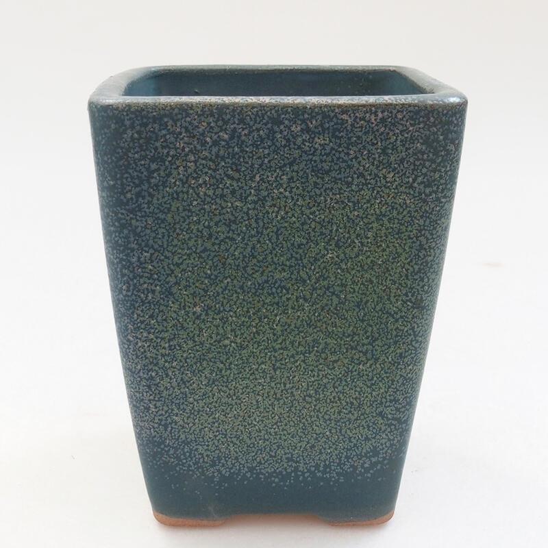 Keramik-Bonsaischale 9 x 9 x 9 cm, Farbe Blau