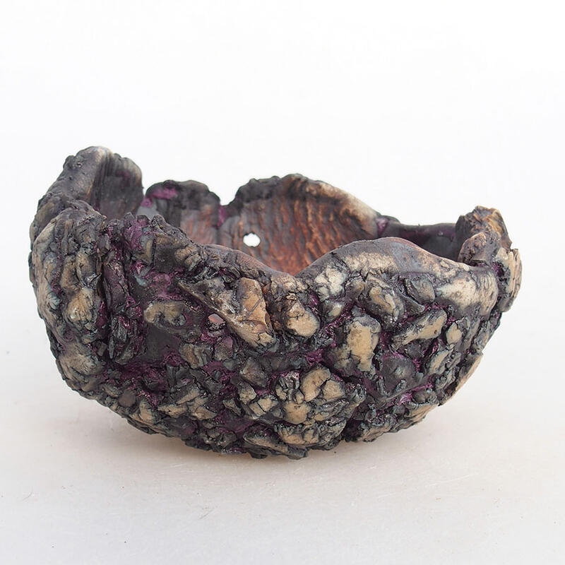 Keramikschale 10,5 x 11 x 7 cm, Farbe lila