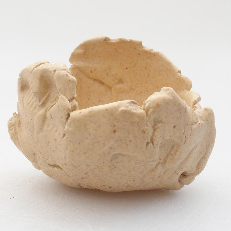 Keramikschale 7 x 6 x 6 cm, Farbe Beige