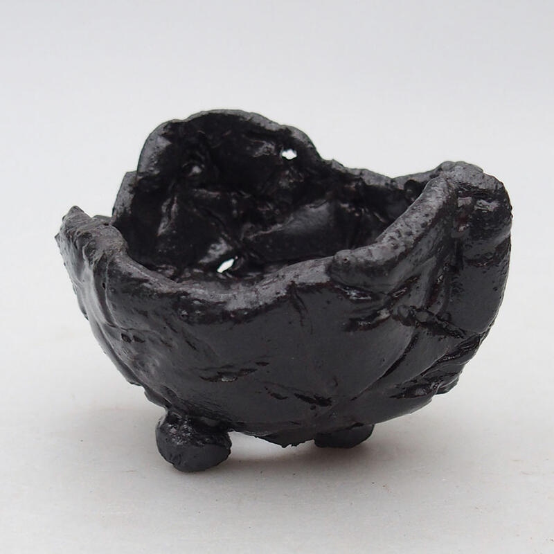 Keramikschale 8,5 x 7,5 x 6 cm, Farbe schwarz