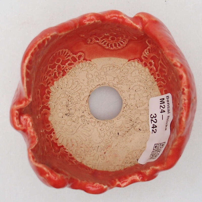 Keramikschale 8,5 x 8,5 x 7 cm, Farbe rot