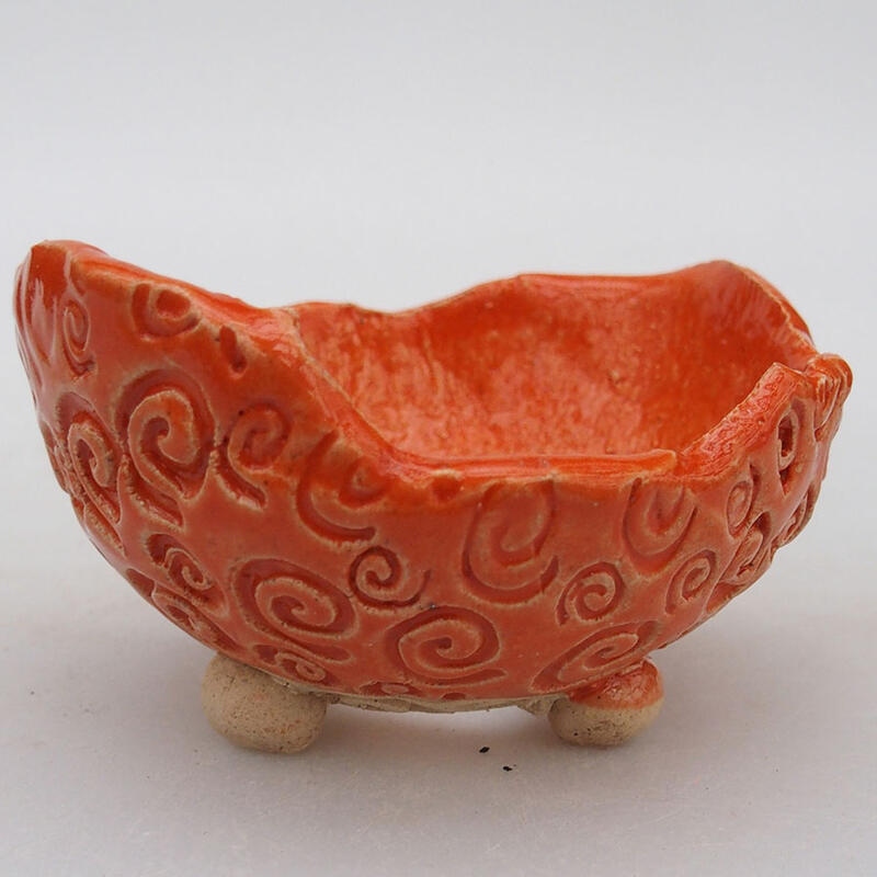 Keramikschale 8,5 x 8 x 5 cm, Farbe Orange