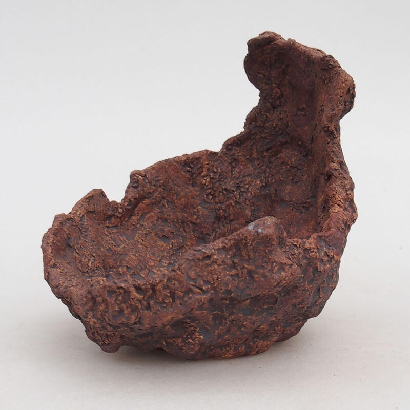 Keramikschale 9,5 x 11 x 11 cm, braunrote Farbe