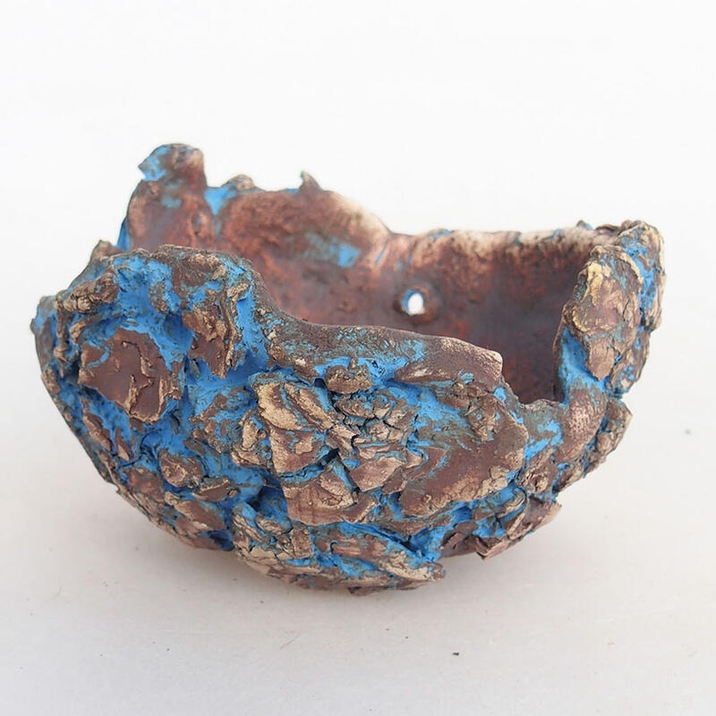 Keramikschale 9,5 x 9,5 x 6,5 cm, Farbe blau