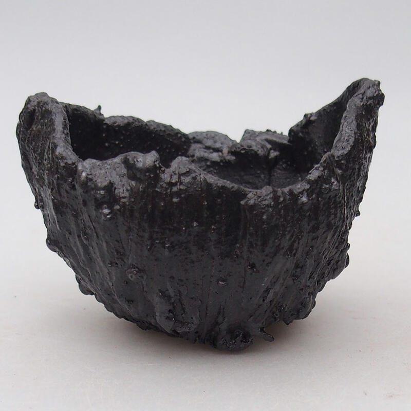 Keramikschale 9,5 x 9 x 6,5 cm, Farbe schwarz