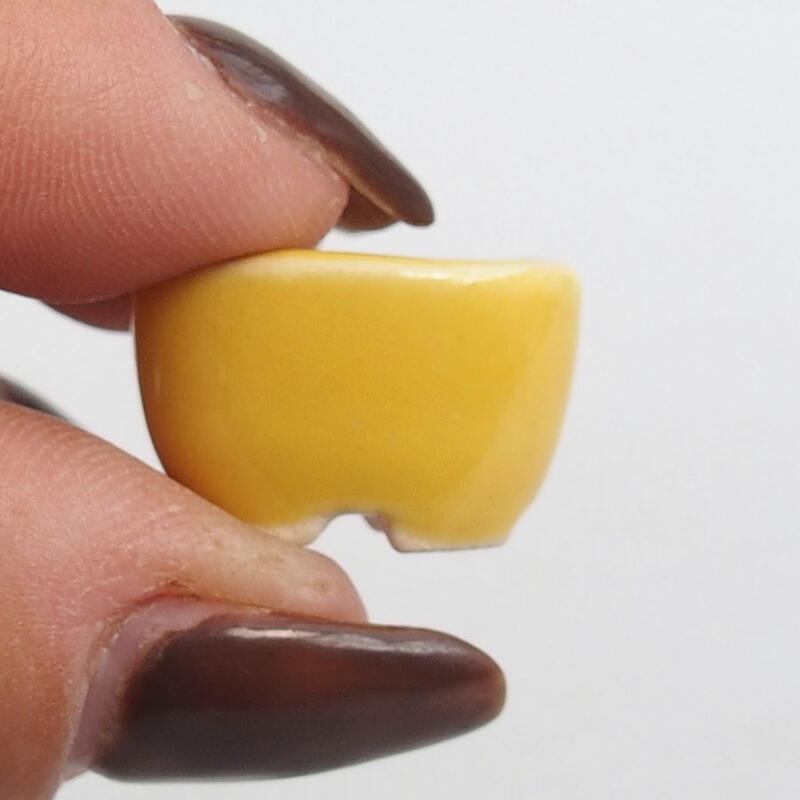 Mini-Bonsaischale 2,5 x 1,5 x 1 cm, Farbe gelb