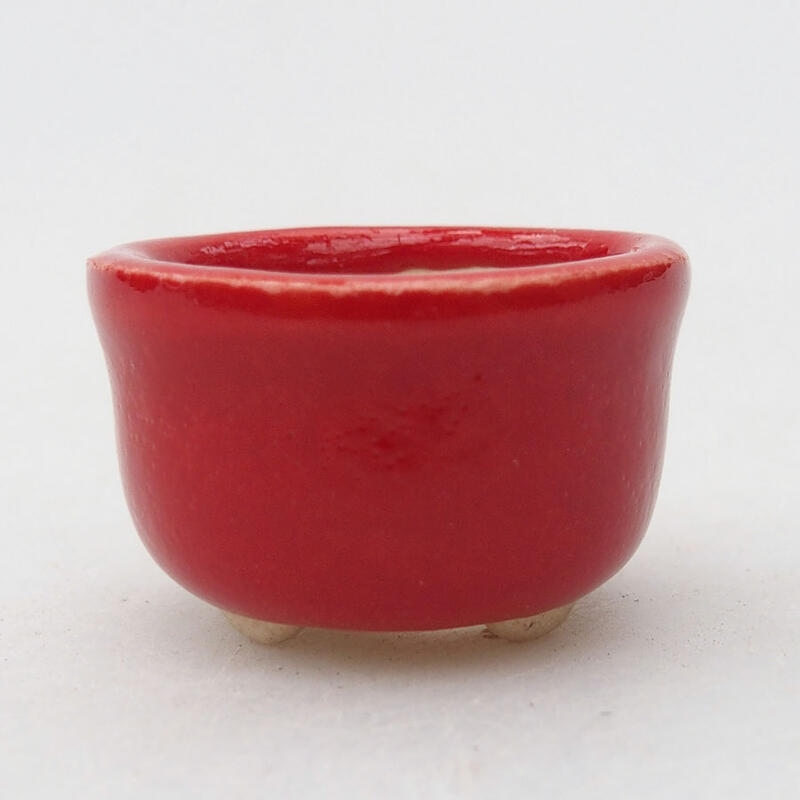 Mini-Bonsaischale 2,5 x 2,5 x 1,5 cm, Farbe Rot