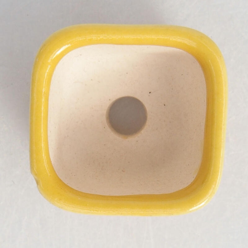 Mini-Bonsaischale 2,5 x 2,5 x 1,5 cm, Farbe gelb