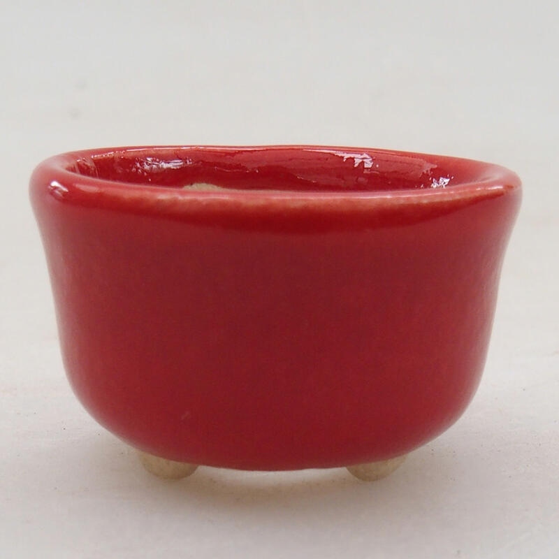 Mini-Bonsaischale 2,5 x 2,5 x 2 cm, Farbe Rot