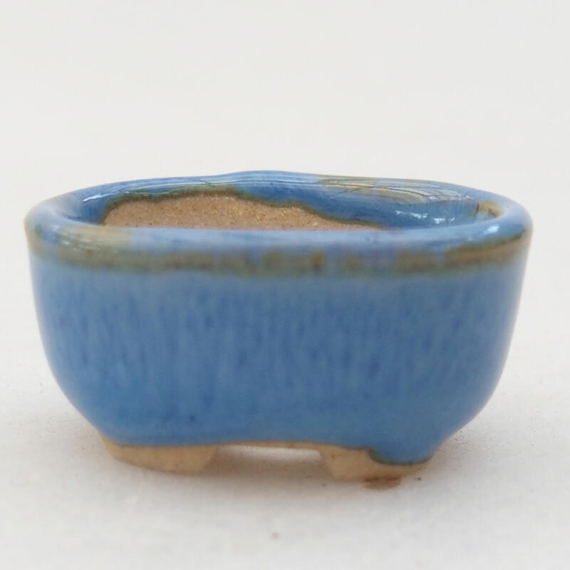 Mini-Bonsaischale 2,5 x 2 x 1,5 cm, Farbe blau