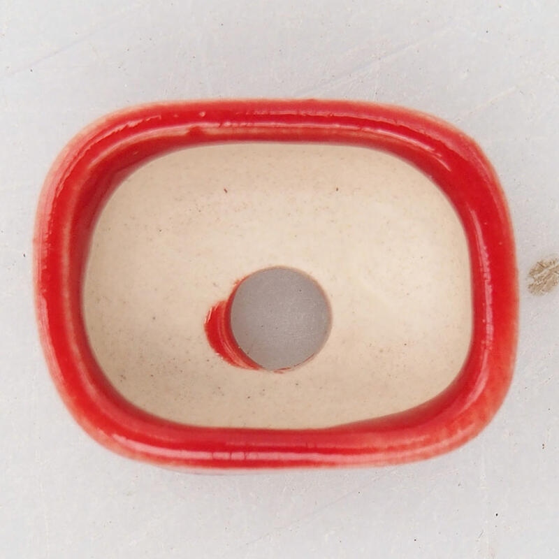 Mini-Bonsaischale 2 x 1,5 x 1 cm, Farbe rot