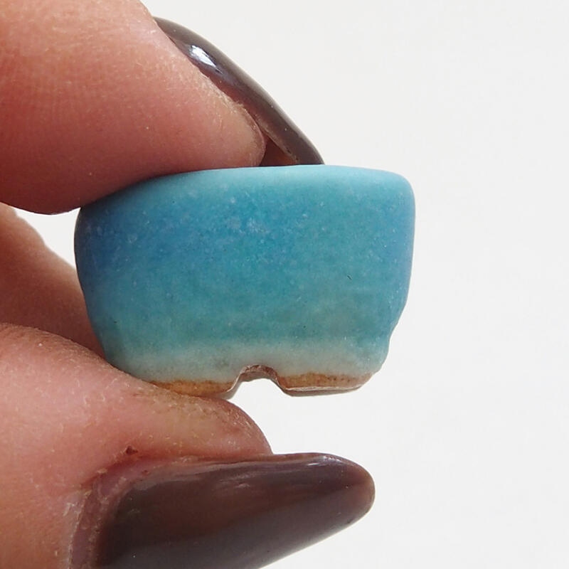 Mini-Bonsaischale 2 x 1,5 x 1 cm, Farbe blau