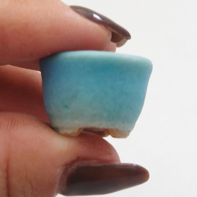 Mini-Bonsaischale 2 x 2 x 1,5 cm, Farbe blau